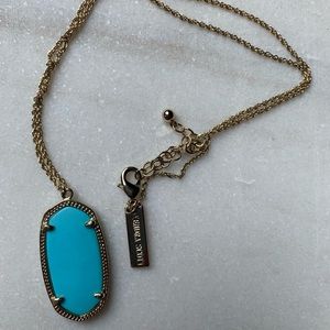 Turquoise and Gold Kendra Scott Necklace